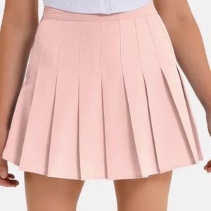 Halara 2 in 1 Side Pocket Pleated Tennis Skirt Pink